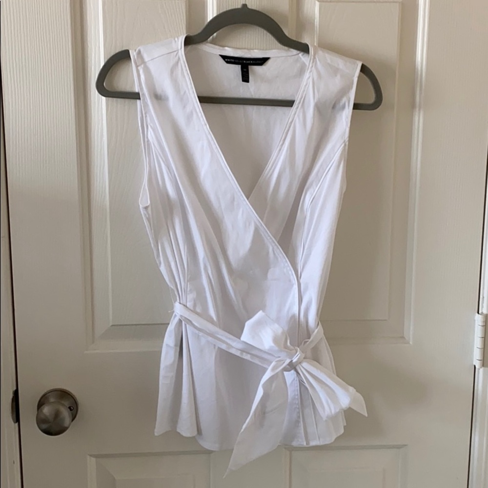 White Cotton Tank - White House Black Market